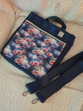 Seatbelt, custom made its way firefly backpack.By buckle up bags